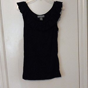 Girls black dressy tank top Size medium